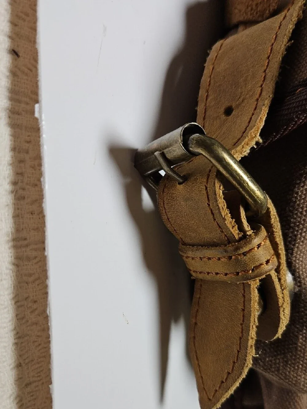 Gearonic Canvas and Leather Crossbody Messenger Bag for Men